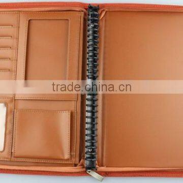 Popular b5 size business portfolio with zipper closing