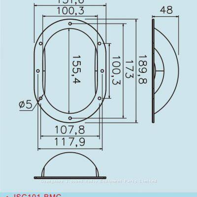 JSC101-BMC Pro Audio Speaker Cabinet Fiberglass Speaker Handles photo-2