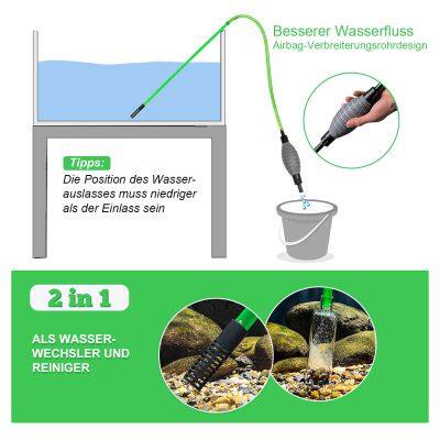 Boxtech Fish Tank Water Changer Vacuum Siphon Kit, 3 in 1 Aquarium Siphon Gravel Cleaner Pump Sand Cleaner Kit for Drain and Replace Water photo-3