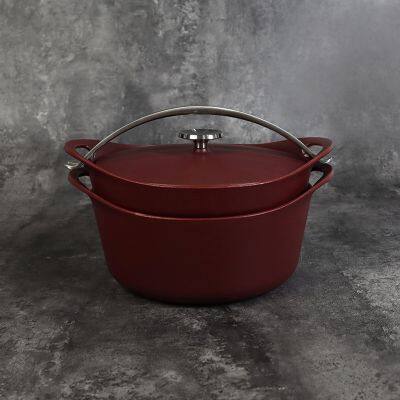 Matte Enamel Cast Iron Barbecue Dutch Oven Set
