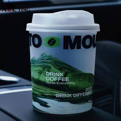 Cold Drink High Transparent Round Bottom Milk Tea Coffee Plastic Cups and Dome Lids Disposable Ice Cream Cups