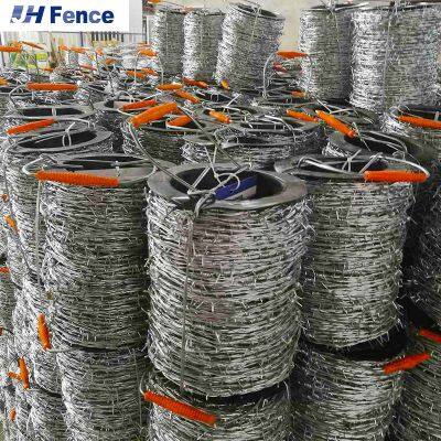 Factory Sell Cheap Barbed Wire Galvanized Traditional Twist 400M 500M 50Kg Per Roll 50Kg Barbed Wire Price Coil Barbed Wire photo-4