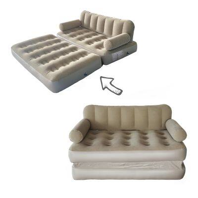 LXLOMAND Outdoor Camping Fully Automatic Sofa Bed Inflatable Mattress Sofa, Multifunctional Portable Lazy Inflatable Sofa for Sleeping on the Floor photo-3