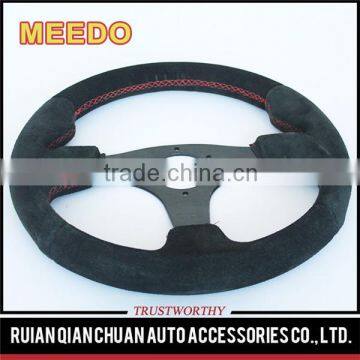 350mm Suede Alloy Steering Wheel Racing sport Style 350mm Black