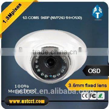 High Efficiency AHD IR Camera 1.3MP AHD Color Digital Camera 3.6mm fixed lens Metal housing Color IR 20m Dome CCTV Camera IP66