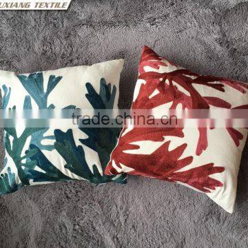 Leaf Embroidery Pillow Case Cushion Cover photo-2