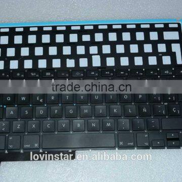 Professional Spanish Laptop keyboard Replacement LED Backlight Lighting For Macbook Pro A1286 2008-2012