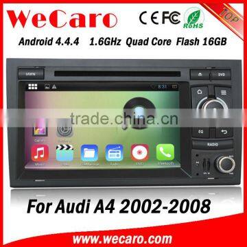 Ultra High Definition Quad Core android 4.4 car dvd for audi a4 2002-2008 dashboard GPS navigator TV Radio tuner CD Player