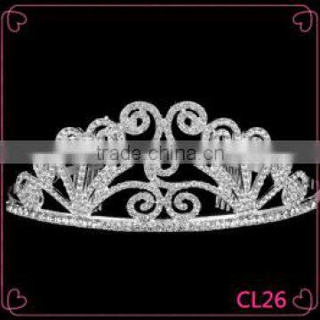 Latest Cute Crystal Girl Crown Headband Tiara Thin Headband Glitter Crown