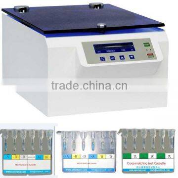 Blood cross-match test gel cards centrifuge, hospital and laboratory centrifuge