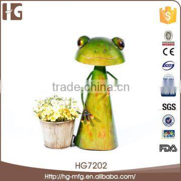 Good quality metal frog garden decoration 25x14x34CMH HG7202 animal craft activities for wholesales