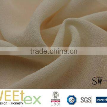 SS17 120D*120D 100% VISCOSE GGT GRORGETTE CREPE DE CHINE CDC SOLID P/D FABRIC