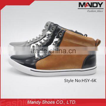 New arrived fashion bulk pu leather men boots wholesale made in china