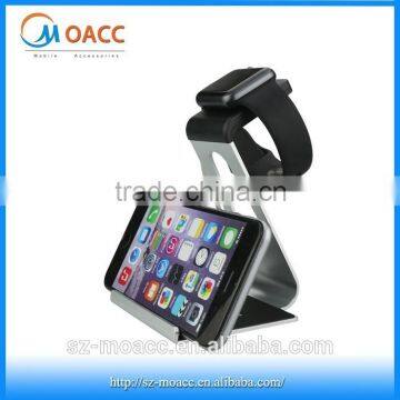 Alibaba express 2015 high quality For Apple Watch Aluminum Charging Dock 2 in 1