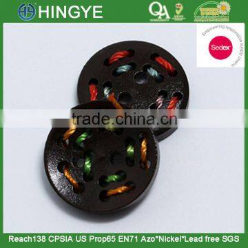 Sedex Audited Factory 2 Pillar Braided Cord Wooden 4 Holes Button