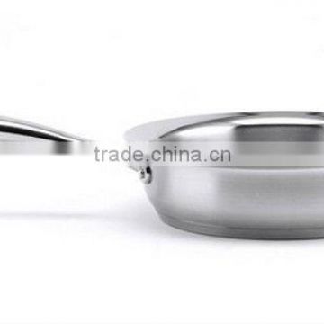 304 New Design Stainless Steel Pan with Induction bottom by Brazing