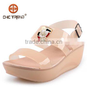 QIZHAN New The Fashion Leisure Female Sandals Platform Shoes Crystal Sandals Transparent Jelly Sandals