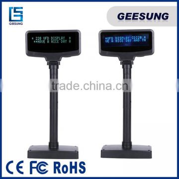 VFD 2 line POS customer pole display /pole display