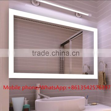 Wall Mount LED Lighted Frameless Bathroom Mirror with Clock                        
                                                Quality Choice