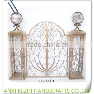 LC-89001 Luxury Wrought Metal Iron Garden Trellis Gate