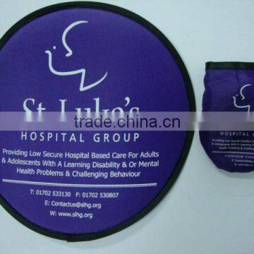 Folding Nylon Fan with pouch Eco-friendly Promotional Collapsible flying saucer
