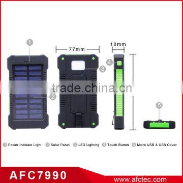 8000mAh Led Light Double USB Solar Charger Waterproof for Mobile Phone photo-6