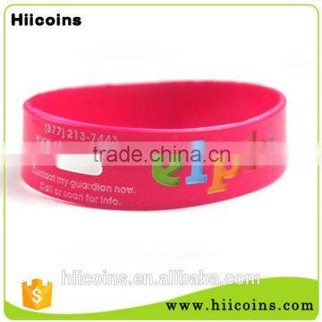 Custom 100% promotional custom silicone rubber bracelet