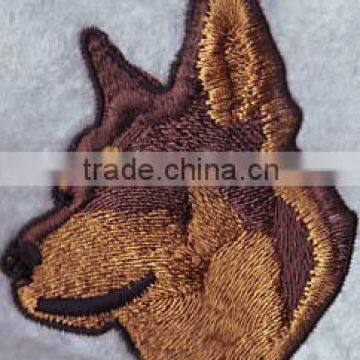 2016 hot Animal Dogs logo CUSTOM EMBROIDERY BADGE PATCH FOR CLOTHING