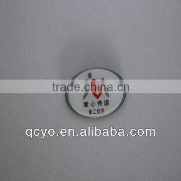 2013 Guangdong best sell oval epoxy name tag with pin