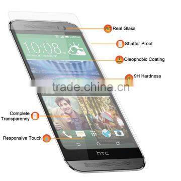 mobile phone use tempered glass screen protector for HTC one M8S mobile touch screen protector