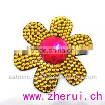 Fashion Colourful Bling Rhinestone Flower Finger Ring photo-2