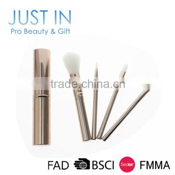 Cheap 4Pcs Mini Small Makeup Brushes Set Online With Golden Holder                        
                                                Quality Choice