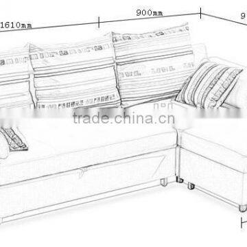 Modern Colorful Sleeper Sofa Bed, Convertible Folding Sofa Cum Bed photo-6