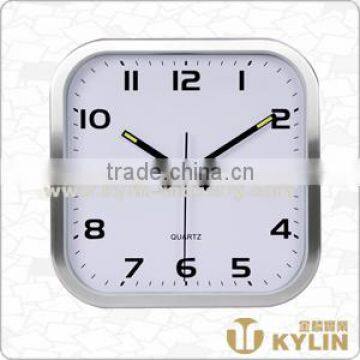 aluminum frame square wall clock