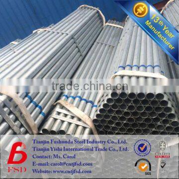 price&specification galvanized iron pipe, zinc plated steel tubes