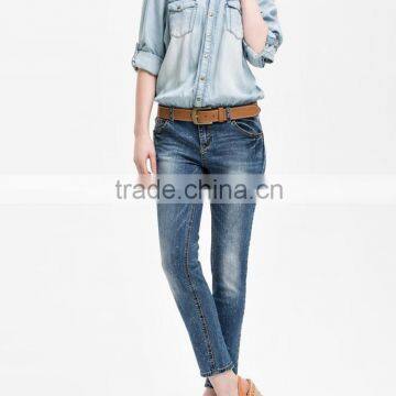 Fake Two pc One-piece Women Clothing Oem Customized Jeans Wholesale China photo-5