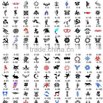 Self Adhesive Airbrush Tattoo Stencils