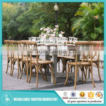 2015 Best Seller Rattan Seat Wood X Cross Back Dining Chair / Banquet Party Chair photo-4