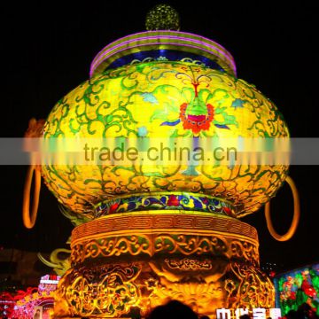 in festival golden silk lantern