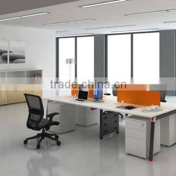 low price modern fashion office modular workstation for 4 person with cabinet