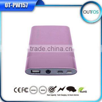 Aluminum alloy case Ultra slim portable power bank credit card for iPhone andriod mobile