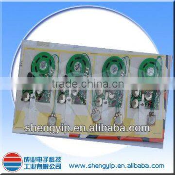 greeting card record module with play buttons