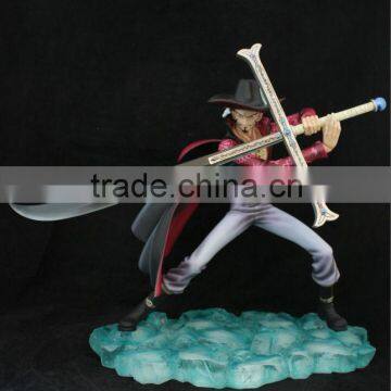 Custom Japanese Anime ONE PIECE Mihawk Resin Nude Action Figure With LED Lights