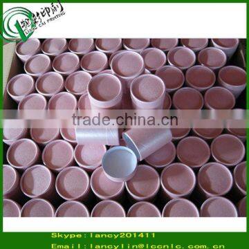 pink cute paper cylinder box paper empty cosmetic containers with silk