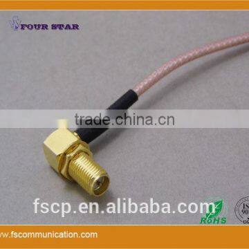 RG316 Cable Assembly With SMA RP-Female Bulkhead Right Angle to SMA RP-Male Connector photo-2