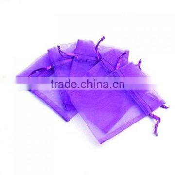 7cmX9cm 100Pcs/Lot Nice Purple Jewelry Pouchs Organza Portable Wedding Drawable Gift Packaging Bags