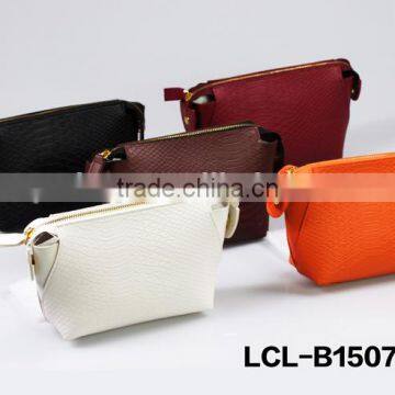LCL-B1412125-L Shining Pvc pu bi Color Customized Fashion Lady Travel Weekend Tote Hand Bag