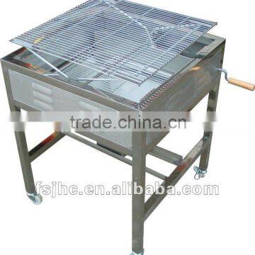 JHC-8001 Folding Outdoor Square Metal Charcoal Barbecue Stove with the Wheel/BBQ Stove