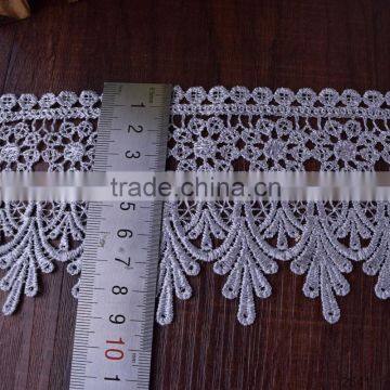 New arrival embroidered lace applique battenburg lace trim lace trim black