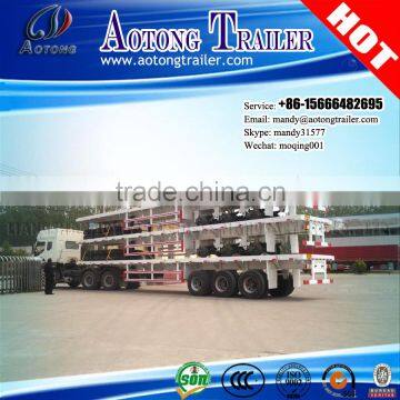 3 axles flatbed semi trailer for container